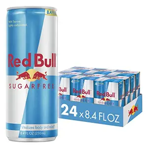 Red Bull enerji içeceği şekersiz, şekersiz, 8.4 FlOz (24 sayım)