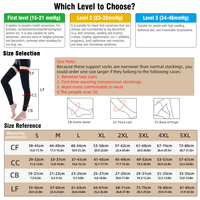 Bas de contention médicaux de classe 2, 20-30 mmHg, hauteur cuisse, sans pied, avec support antidérapant en silicone