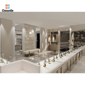 Vitrine de présentation de bijoux de luxe personnalisée, écologique et durable, avec éclairage LED, en MDF et verre, pour kiosque de vente au détail - Product Image 3