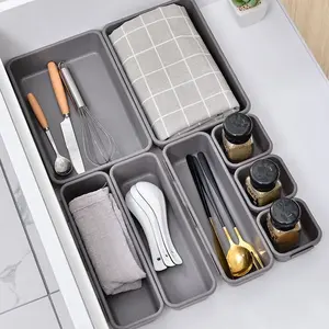 8cs Set di trucchi scrivania divisorio Organizer cucina bagno Desktop cosmetici vari contenitori contenitori per la casa