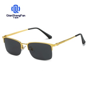 Nuevas Gafas de Sol de Media Montura <span class=keywords><strong>para</strong></span> Hombre de Negocios, Protección UV400 <span class=keywords><strong>para</strong></span> Miopía, Gafas Ópticas, Protección Solar - Product Image 5