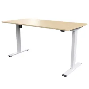 Elektrikli akıllı ofis masası 2 kişi bacaklar ayarlanabilir yükseklik masası modern ahşap beyaz melamin ev bilgisayar ofis masası