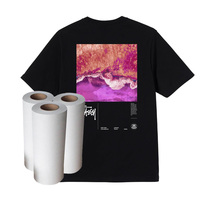 Papier de sublimation YinMeiDa haute vitesse blanc 29 g/m² 44 pouces, qualité industrielle pour impression par transfert thermique continu sur textile