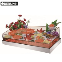 Pemasok Peralatan Dapur Restoran, Rak Display Makanan Laut, Buffet, Pendingin Es dengan Lampu LED