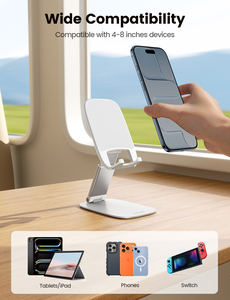 Support de téléphone portable de poche Lamicall STDP03, ultra fin, pliable, réglable en hauteur, support de bureau pour les voyages et le bureau - Product Image 6