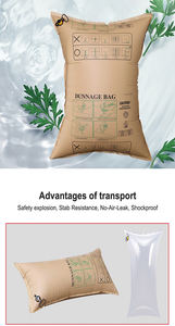 공장 가격 브라운 크래프트 라미네이션 인플레이터블 에어 던니지 백 컨테이너용 빠른 충전 밸브 및 맞춤형 사이즈 - Product Image 4