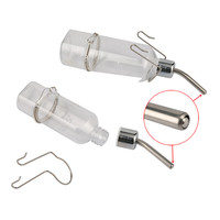 Bouteille d'eau suspendue en acier inoxydable 180ml/350ml pour petits animaux : lapins, hamsters, cochons d'Inde, hérissons