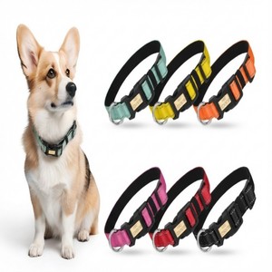 YG-103 Mode Ademend Gepersonaliseerd Reflecterend Webbing Gegraveerd Verdikt Nylon Halsband - Product Image 1