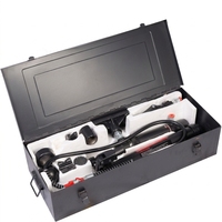 Kit de vérins hydrauliques fendus robustes de 20 tonnes avec hauteur maximale de 385 mm et boîte de rangement en fer pour la réparation automobile et la construction