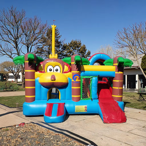 Forfait Pro de location d'événement de cours d'obstacles gonflables commerciaux avec des locations de fête à usage intensif de château gonflable de toboggan - Product Image 1