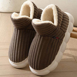 Pantuflas de Algodón con Suela de Goma de Nuevo Estilo para Mujer, Cálidas y Cómodas con Buen Agarre, Pantuflas para Hombre, Zapatos Casuales de Alta Calidad - Product Image 4