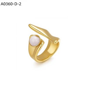 Amy Amy Fashion <b>Ring</b> <b>Gold</b> Plated Natural Stone <b>Cocktail</b> <b>Ring</b> For Women Modern Design Daily Wear Gift Jewelry A0360 - Product Image 3