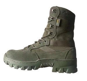 Bottes de combat en daim TSB05 en cuir de vachette vert olive et marron coyote, légères, respirantes, avec manches en toile Oxford, pour 3 saisons - Product Image 1