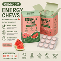 Complément Alimentaire Énergétique OEM ODM Saveur Pastèque, Complexe de Vitamines B, Favorise la Concentration et la Relaxation, Marque Privée Personnalisée