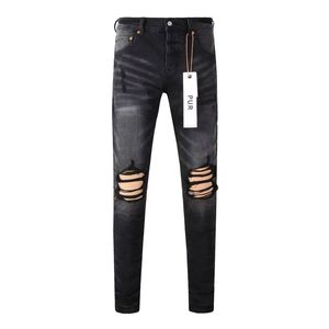 Jeans noirs déchirés style American High Street et jeans déchirés élégants, 1/2, pantalons en jean de marque PUR - Product Image 1