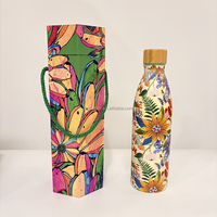 Bouteille d'eau isotherme à double paroi en acier inoxydable 12oz 16oz, motif personnalisé, boîte hexagonale, vente en gros, mug