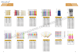 Kit de Ganchillos Ergonómicos Personalizados, Agujas de Aluminio, Bambú y Resina, Venta al por Mayor, Juego de Ganchillos de Varios Tamaños con Estuche - Product Image 4