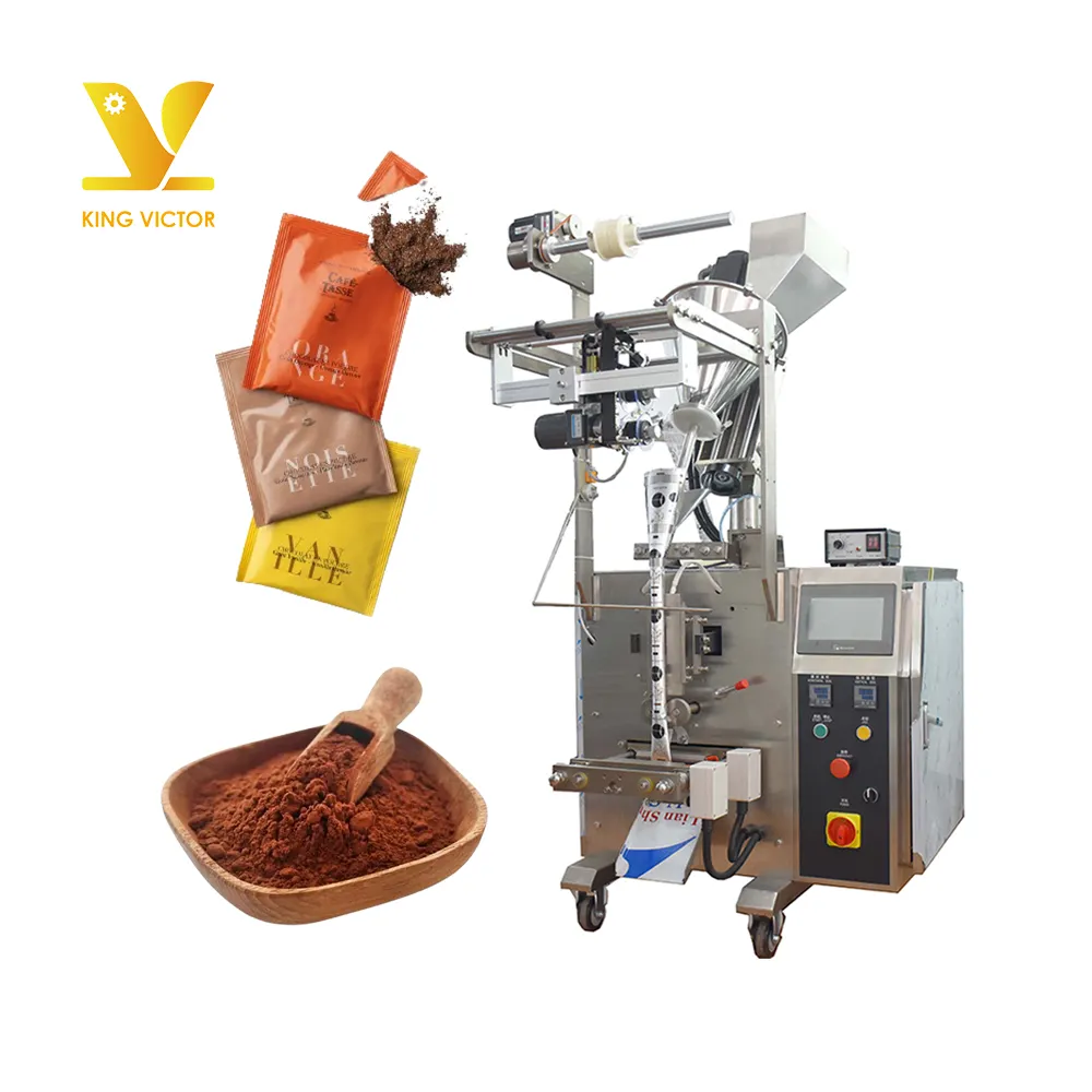 Sachet powder packaging machine automatic auger filler coffee coca powder packing machine