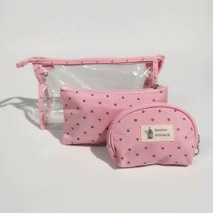 Nouvelle trousse de maquillage portable imperméable avec logo personnalisé, 3 pièces, fermeture éclair, sac de rangement cosmétique en PVC - Product Image 1