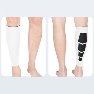 Direct usine, Manchons <span class=keywords><strong>de</strong></span> compression athlétiques respirants sans pied pour mollets, football et sport, avec protection tibiale intégrée - Product Image 5