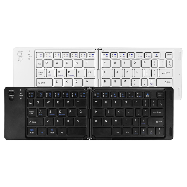 Universal Foldable BT Keyboard Portable Wireless Optical Keyboard LED Backlit New for IOS Android for Windows   Desktop