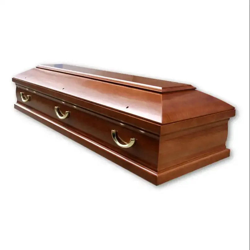 ヨーロピアンスタイルのドイツの棺木製棺葬儀無垢材棺埋葬金庫コンボベッド木製葬儀箱火葬壷