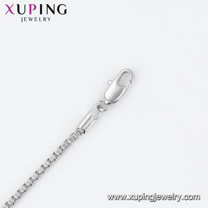 46016 Xuping gioielli di moda 2019 ultimo disegno 60 centimetri di colore rodio Italia di stile della collana della catena per il neutro - Product Image 6