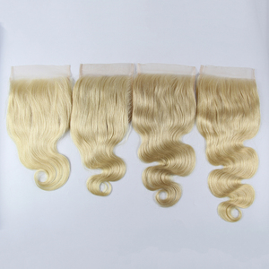 12A Raw indio cutícula alineada virgen barato 40 pulgadas paquete humano proveedor de cabello, color rubio recto 613 paquetes con <span class=keywords><strong>cierre</strong></span> - Product Image 4