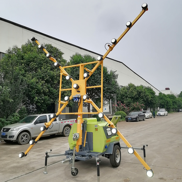 Light Tower Generator Outdoor Decoration Light Mobile Lighting Tower signal Trailer Foe Sale