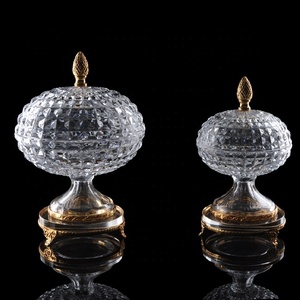 Boîte à bonbons européenne en cristal transparent, pour mariage, <span class=keywords><strong>sucrier</strong></span> en verre de cristal - Product Image 1