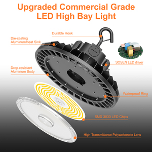 Ngtlight Warehouse <b>Lighting</b> UFO <b>LED</b> High Bay 240W 200W 150W Wattage Tunable 5Y Warranty - Product Image 3
