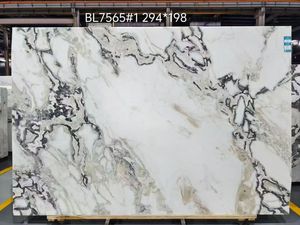 Dalle de marbre naturel poli de luxe à veinage prononcé blanc et gris pour comptoirs de hall modernes, murs et revêtements de sol décoratifs - Product Image 5