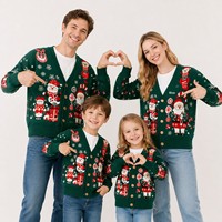 Nouveaux pulls de Noël personnalisés 2026 pour hommes, femmes, familles, enfants, adultes, ensemble de pulls en tricot de Noël à motifs de dessins animés
