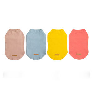 Vêtements pour animaux de compagnie en gros, t-shirt de survêtement pour chien à col haut en coton et polyester rayé de luxe - Product Image 2