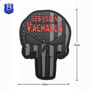 Castigador cráneo, gris, Digital, patrón de camuflaje de parche de Pvc - Product Image 5