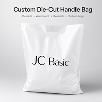 Sac de courses en LDPE personnalisé, grande capacité, robuste, pour vêtements, idéal pour les magasins de détail, avec découpe sur mesure
