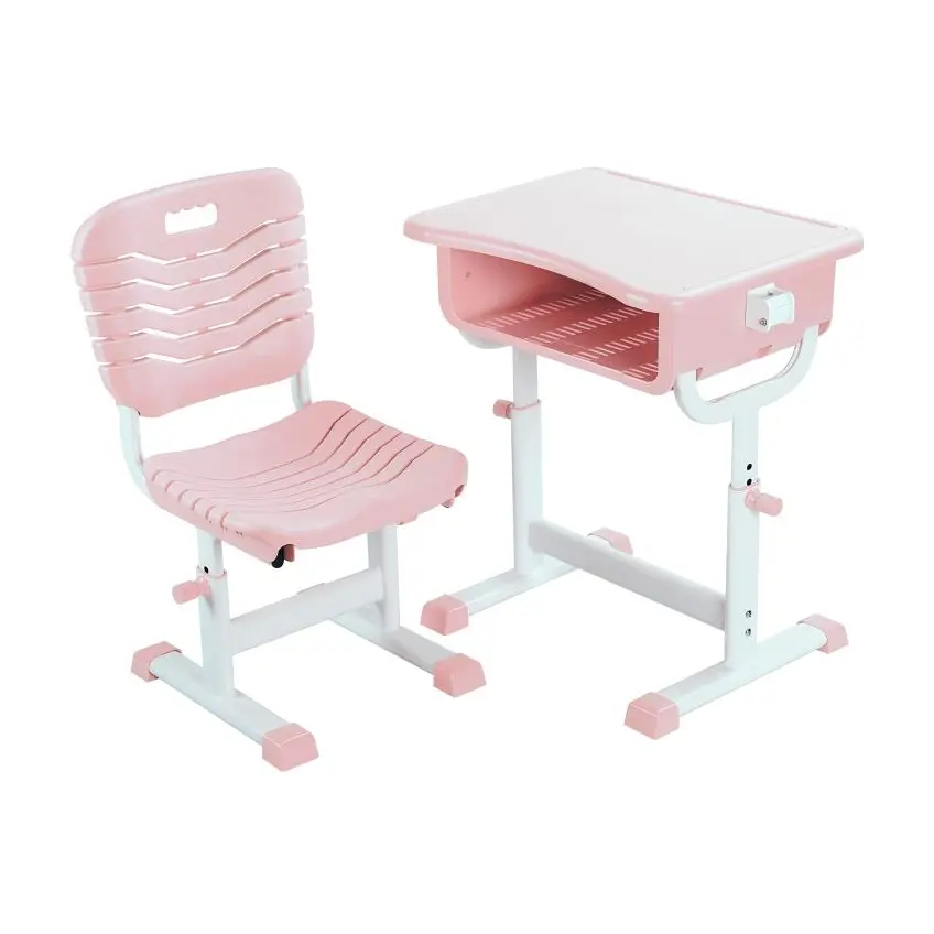 佛山学用品調節可能な高さの机と椅子シングルスタディテーブルチェアキッズセット販売のため