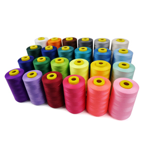 Hilo de coser de poliéster <span class=keywords><strong>402</strong></span> hilado para materiales industriales, hilo de costura para máquina de coser, hilo teñido, hilo de poliéster - Product Image 1