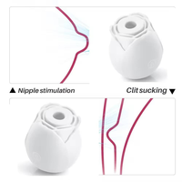 Glowing Rose Mini G-Punkt Vibrator Nippel Klitoris Sauger Erotisches Sexspielzeug für Frauen Saugen Vibrieren USB Wiederauf ladbar 10