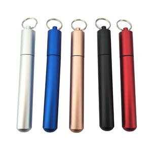Stainless Steel Telescopic <b>Straw</b> Set 17mm Round <b>Reusable</b> Drinking <b>Straws</b> For Medicine Can Use - Product Image 2