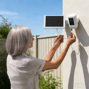 Panneau solaire universel Alecter APH-P134 en silicium monocristallin 6W, 23% d'efficacité, pour caméras circulaires (extérieur/fixation murale/projecteur) - Product Image 5