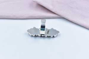 Handmade Rose Dahlia Turquoise Sterling Silver <b>Adjustable</b> <b>Ring</b> Natural Gemstone Jewelry for Women Wholesale - Product Image 2