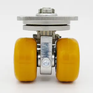 SS 3 4 Inch Agv Robot Wheel Self-balancing Double Wheels