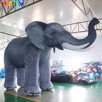 Vente chaude 2024 Grand éléphant gonflable Oxford Modèle d'animal géant pour la publicité avec accessoire souffleur d'air Expédition maritime