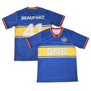 Camisetas de Fútbol Personalizadas Retro Sublimadas Transpirables Azules al por Mayor, Camisetas de Fútbol Auténticas - Product Image 1