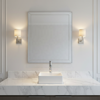 Lavabo rectangulaire en céramique artistique moderne, capacité 9L, pour hôtel, avec robinet à levier monotrou, garantie 5 ans