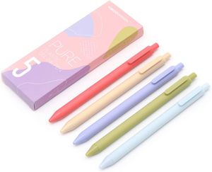 Bolígrafos de Gel Retráctiles Kaco Soft Touch, Recargas de Tinta de Color Morandi II, Punta Extra Fina de 0.5 mm (Paquete de 5) - Product Image 1