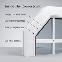 Fenêtre coulissante PVC/UPVC sur mesure résistante aux ouragans, qualité premium testée EU profil haut de gamme prix compétitif