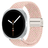 Breathable Fabric Strap for Samsung Watch8/Watch8 Classic 40mm/44mm/46mm Braided Nylon Magnetic Adjustable Woven Smartwatch Band
