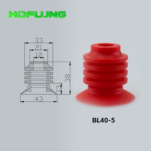 Ventouses en silicone de qualité alimentaire GL28-11 pour sacs d'emballage souples, ondulées, vert/blanc, horizontales/verticales - Product Image 3